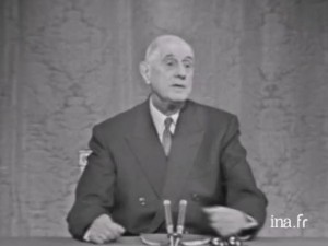 Le Président De Gaulle lors de sa conférence de presse du 27 novembre 1967